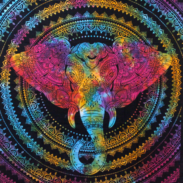 Colcha Dupla de Algodão  + Tapiz - Cabeza de Elefante