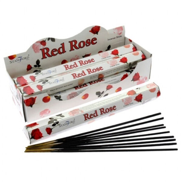 12 x Premium Incenso Stamford  Hex - Rosa Vermelha