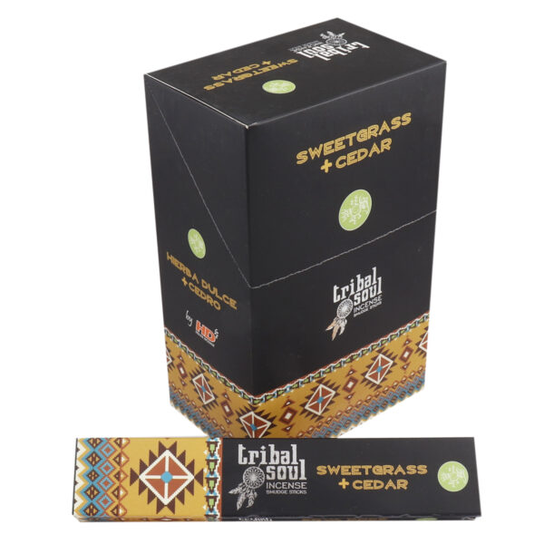 12 x Incenso Tribal Soul - Erva Sweert + Cedro