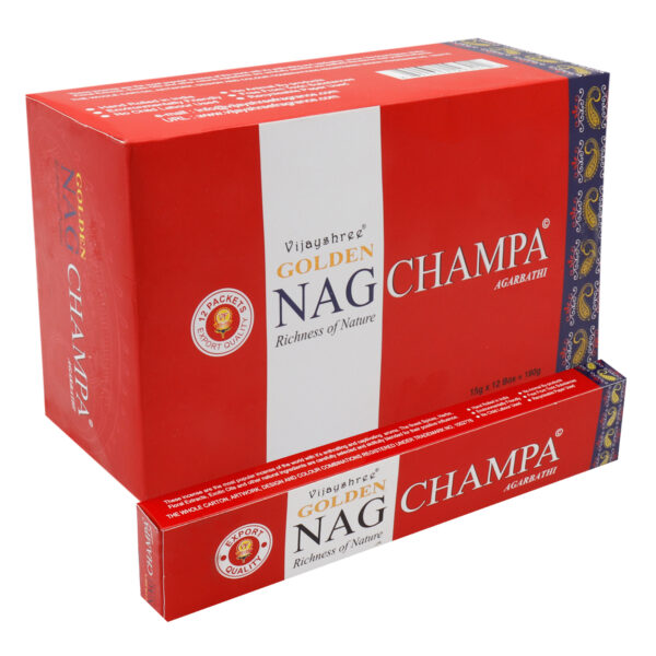 12 x 15g Golden Nag - Incenso Champa